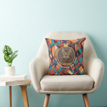 Motif aristocrate géométrique abstrait de chat roy
