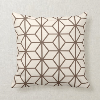 Coussin Motif art déco Brown et beige