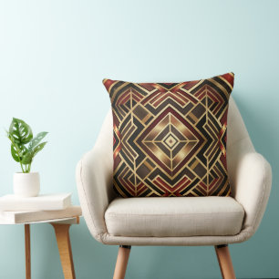 Coussin Motif Art Déco carrelé mignon