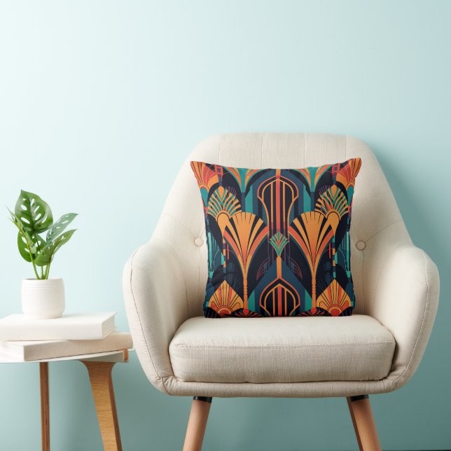Coussin motif art déco élégant (Chaise)