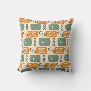 Coussin Motif Atomique de la période Milieu de Siècle en V