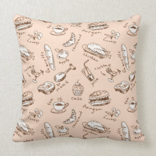 Coussin Motif avec la nourriture