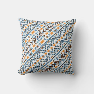 Coussin Motif aztèque à l'aquarelle