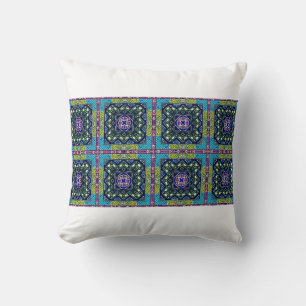 Coussin Motif aztèque sans couture. Tissu Ikat Chevron. Re