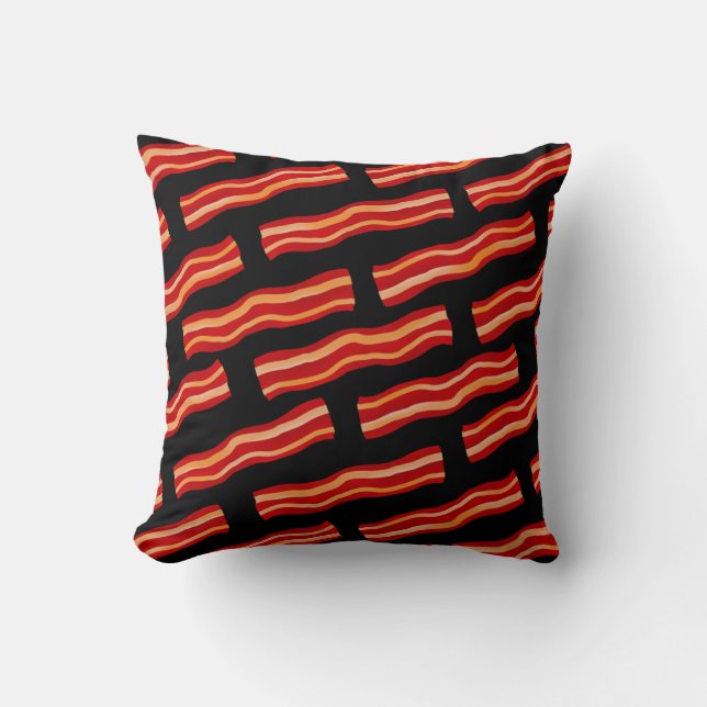 Coussin Motif Bacon savoureux (Recto)
