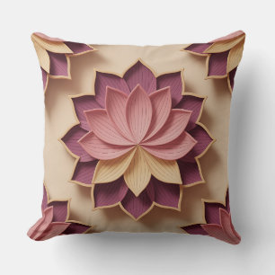 Coussin Motif batik 3D Gunungan Lotus Weave