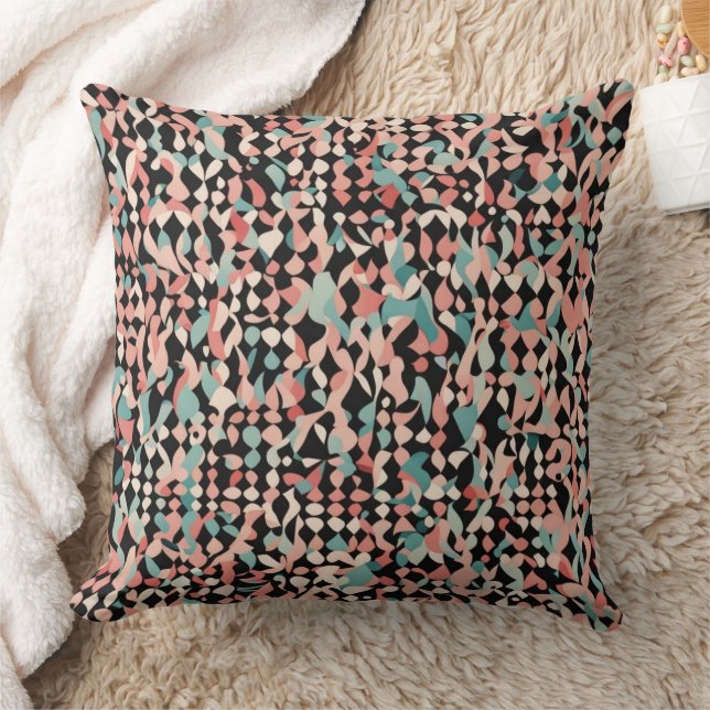 Coussin Motif bio Abstrait en Pastel (Couverture)