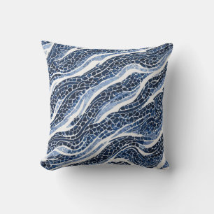 Coussin Motif blanc bleu 15