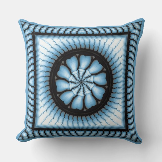 Coussin Motif bleu abstrait (Recto)