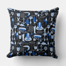 Coussin Motif bleu de pêche