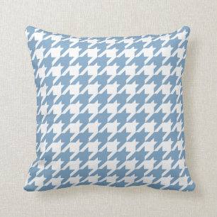 Coussin Motif bleu de pied-de-poule de denim
