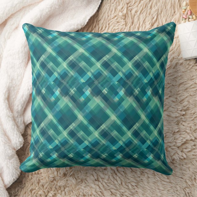 Coussin Motif bleu et vert (Couverture)