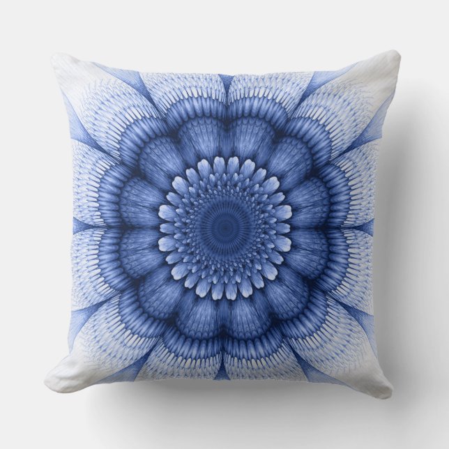 Coussin Motif bleu floral (Recto)