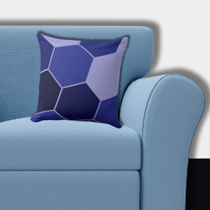 Coussin Motif bleu régulier Hexagon