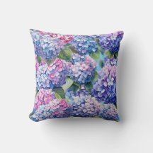 Motif bleu violet rose Hydrangea