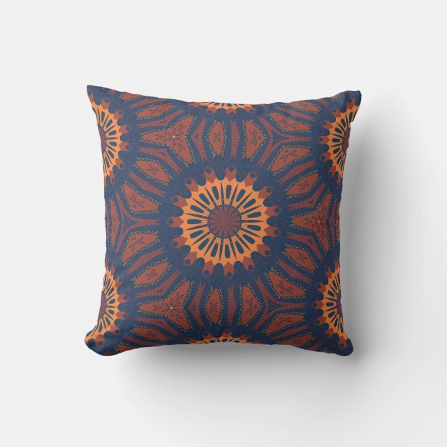 Coussin Motif Boho Bloom Mandala (Recto)