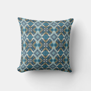 Coussin Motif boho symétrique bleu 18583 b xl