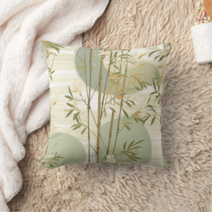 Coussin Motif botanique de la forêt de bambou Zen (3)