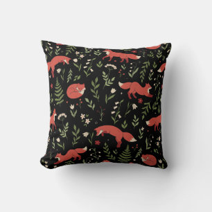 Coussin Motif botanique du renard boisé