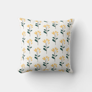 Coussin motif botanique sans couture avec des fleurs en ja