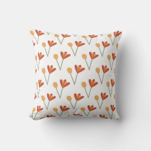 Coussin motif botanique sans couture avec des fleurs vives