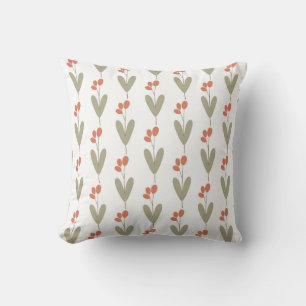 Coussin motif botanique sans couture avec des plantes sur 