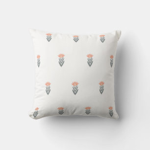 Coussin motif botanique simple et sans couture avec des fl