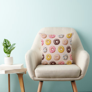 Coussin Motif Boutique de boulangerie Donut