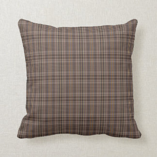 Coussin Motif Brown de plaid de café