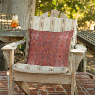 Coussin Motif Brown en cuir de luxe texturé