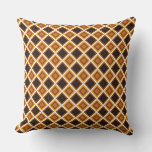 Coussin MOTIF Brown OR JAUNE HALLOWEEN DIAMOND