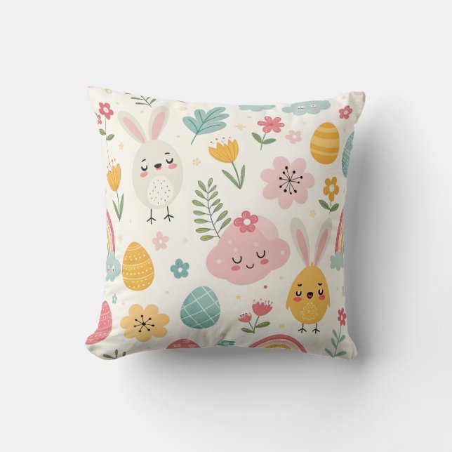 Coussin Motif Bunny de Pâques (Recto)