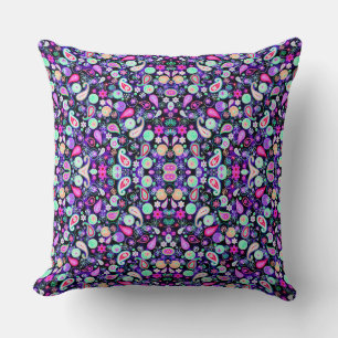 Coussin Motif cachemire coloré