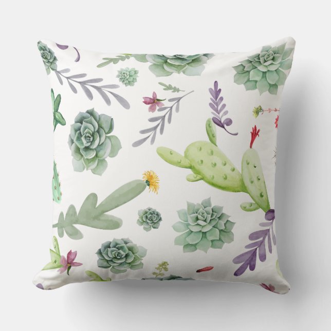 Coussin Motif Cactus (Recto)