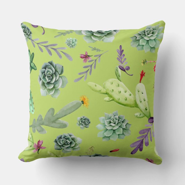 Coussin Motif Cactus 6 (Recto)