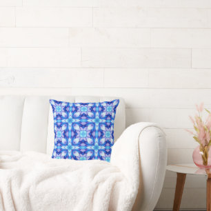 Coussin Motif captivant populaire en bleu et violet
