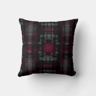 Coussin Motif carreau Gothique Sombre Déchiqueté Grunge