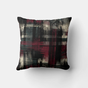 Coussin Motif carreaux Punk Grunge Alternative dévasté