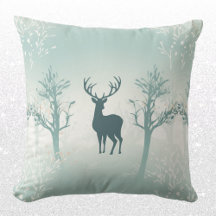 Motif cerfs et arbres