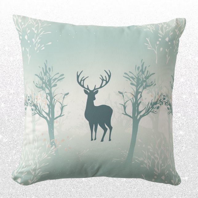 Coussin Motif cerfs et arbres (Créateur téléchargé)