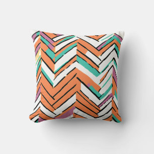 Coussin Motif Chevron couleur gras Herringbone