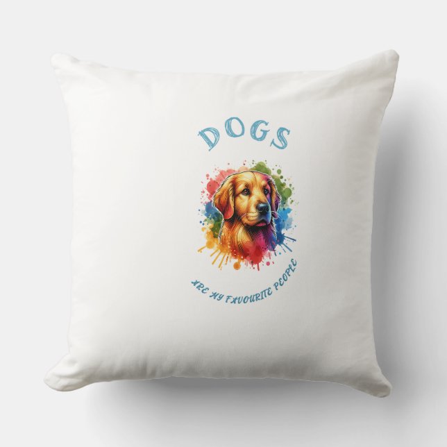 Coussin Motif Chiens (Recto)