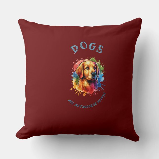 Coussin Motif Chiens (Recto)