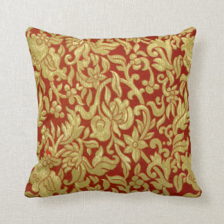 Coussin Motif chinois de rouge et d'or