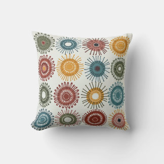 coussin motif circulaire coloré