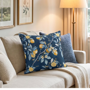 Coussin Motif Citron Country Français Citron