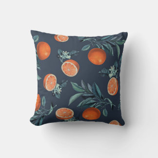 Coussin Motif citron et feuille VI
