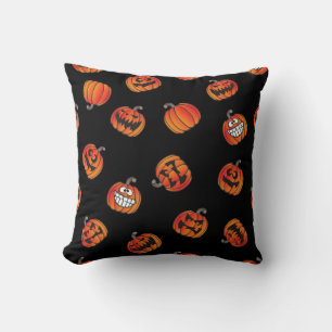 Coussin motif citrouille