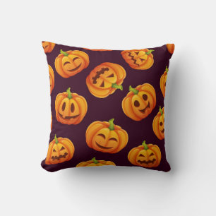 Coussin motif citrouille