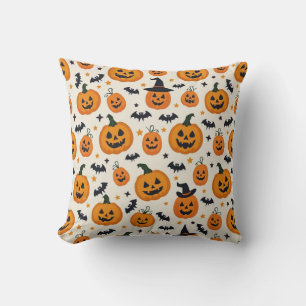Coussin motif citrouille parfait pour Halloween
